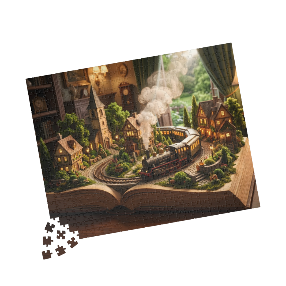 Train in the Book Jigsaw Puzzle