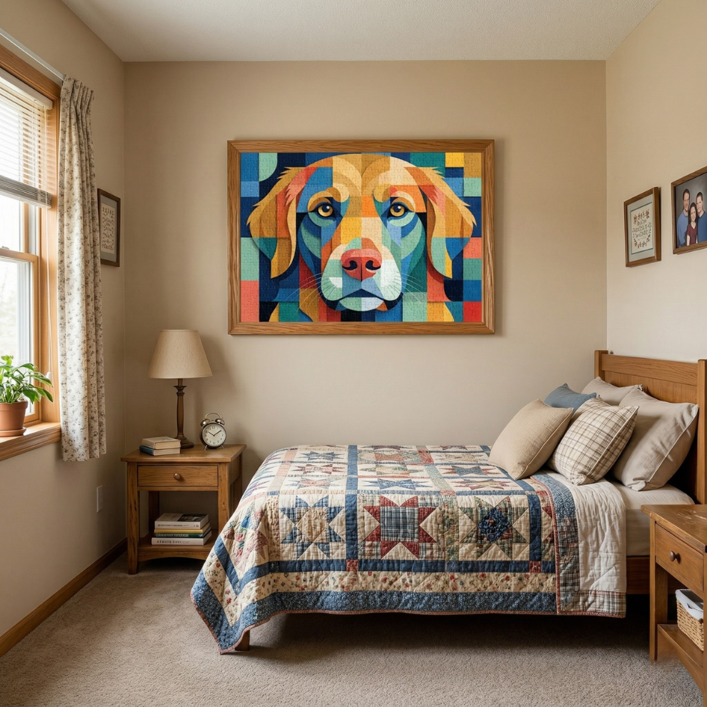 Abstract Dog Portrait Jigsaw Puzzle