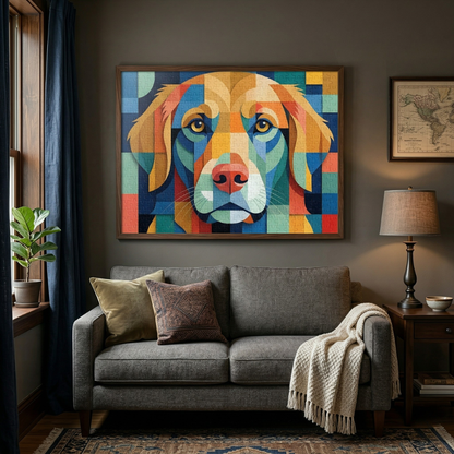 Abstract Dog Portrait Jigsaw Puzzle
