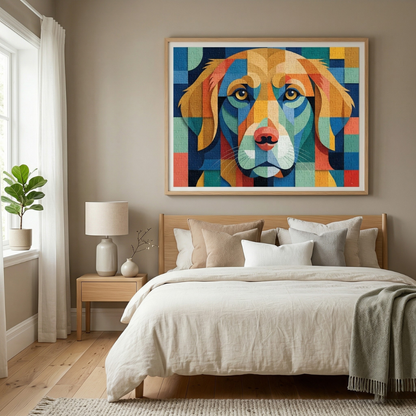 Abstract Dog Portrait Jigsaw Puzzle