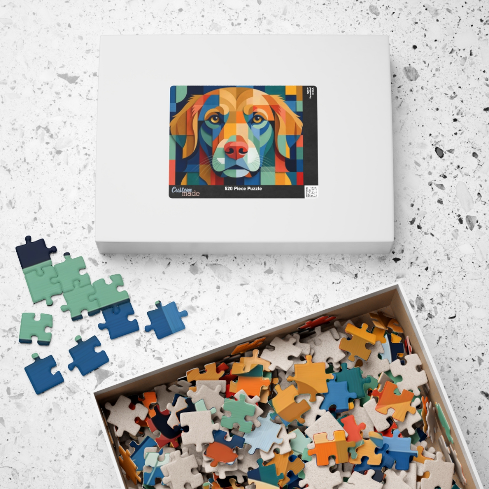 Abstract Dog Portrait Jigsaw Puzzle