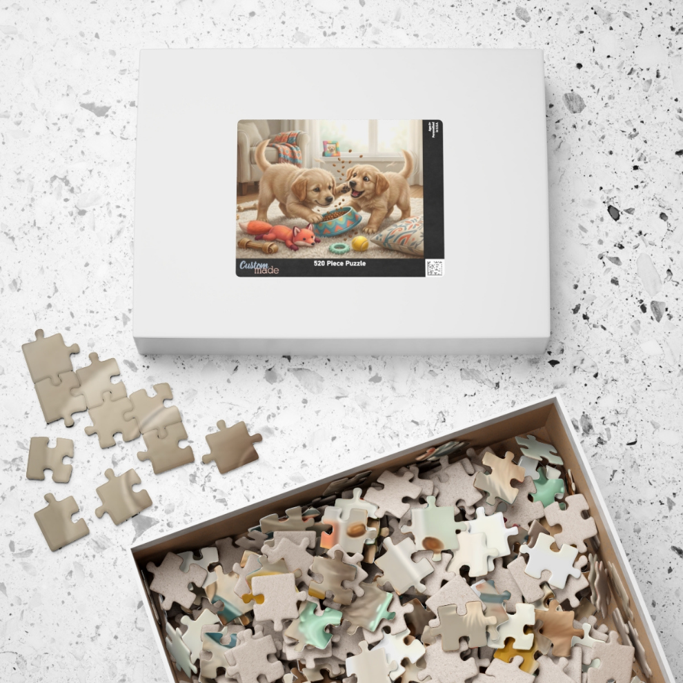 Puppies Playing Jigsaw Puzzle
