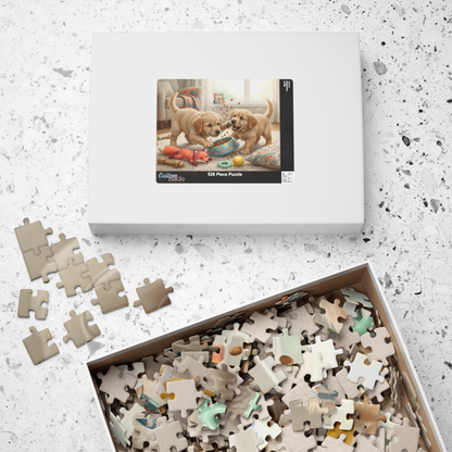 Puppies Playing Jigsaw Puzzle