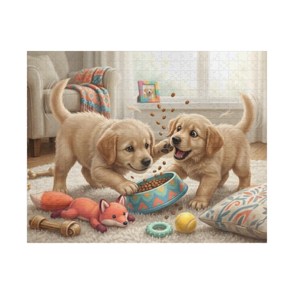 Puppies Playing Jigsaw Puzzle