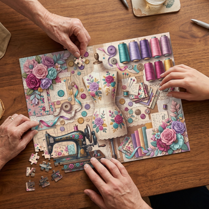 Seamstress’s Garden Jigsaw Puzzle