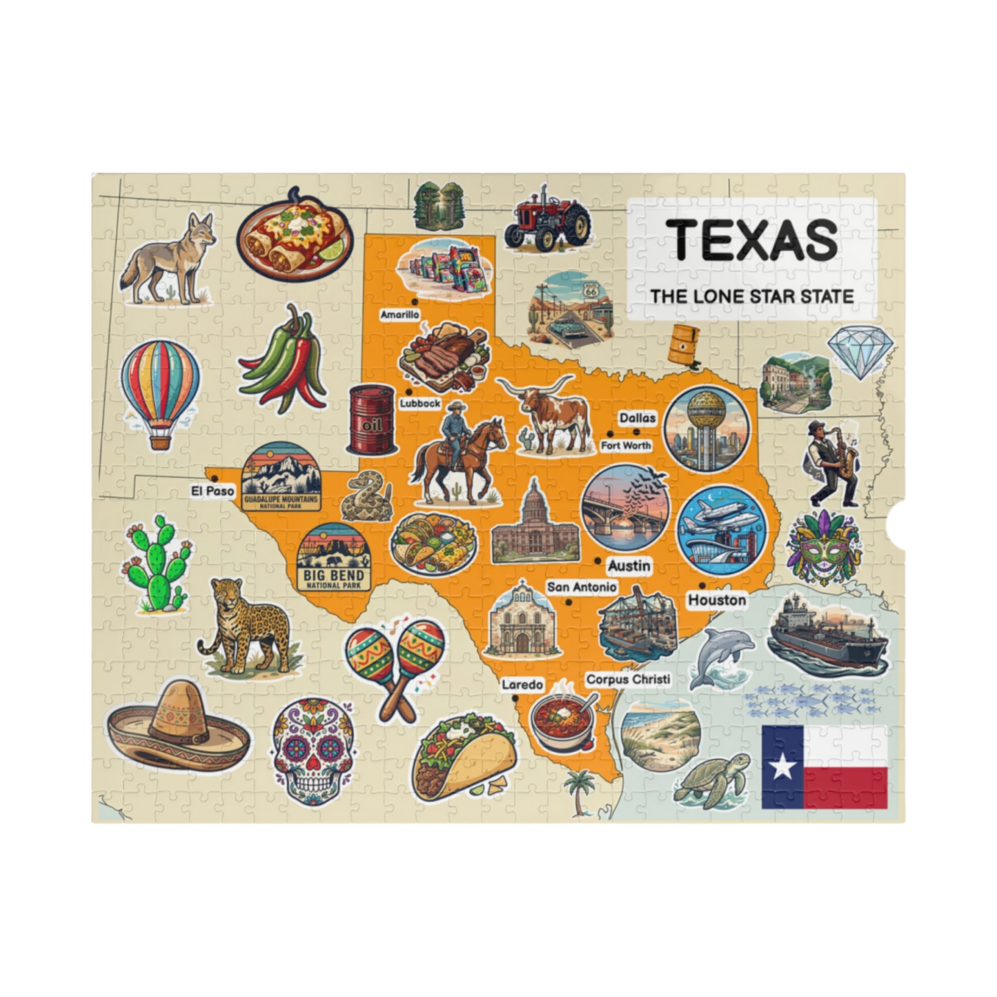 Texas Map Jigsaw Puzzle