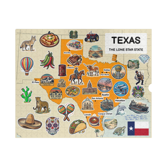 Texas Map Jigsaw Puzzle