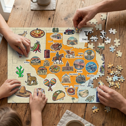 Texas Map Jigsaw Puzzle