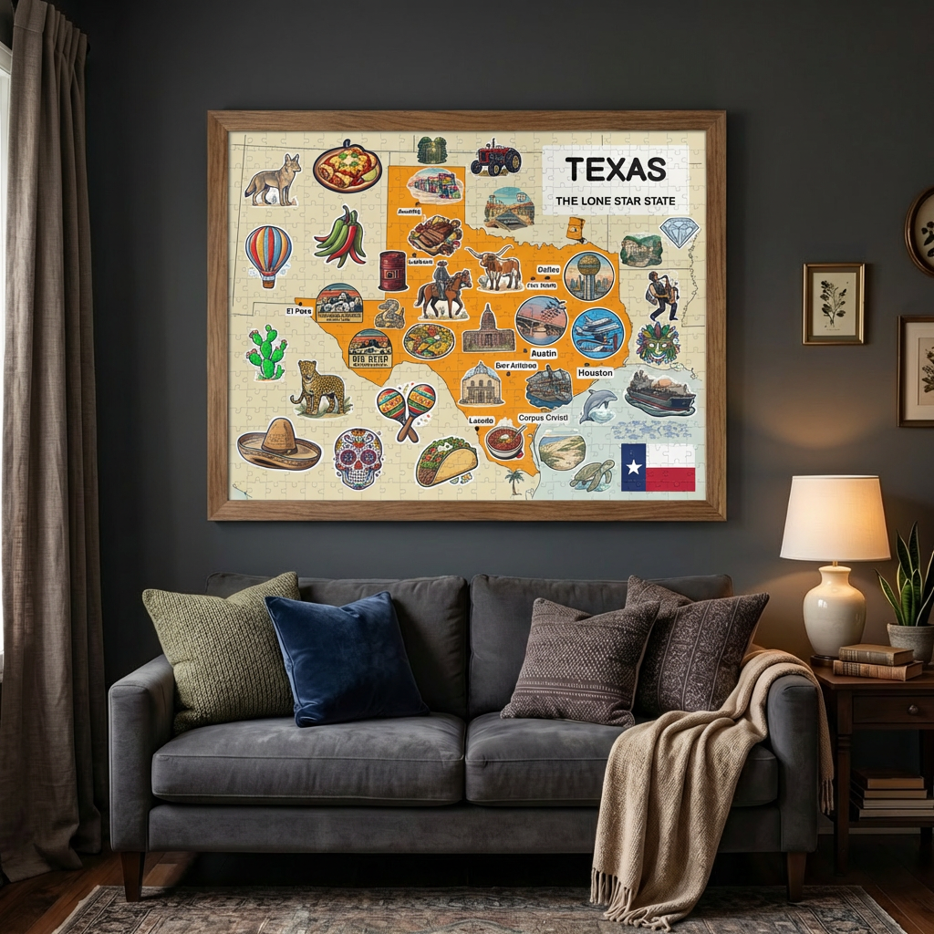Texas Map Jigsaw Puzzle